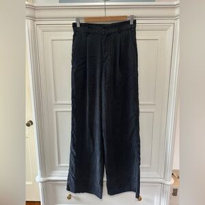 Zara Black Button-Front Pants